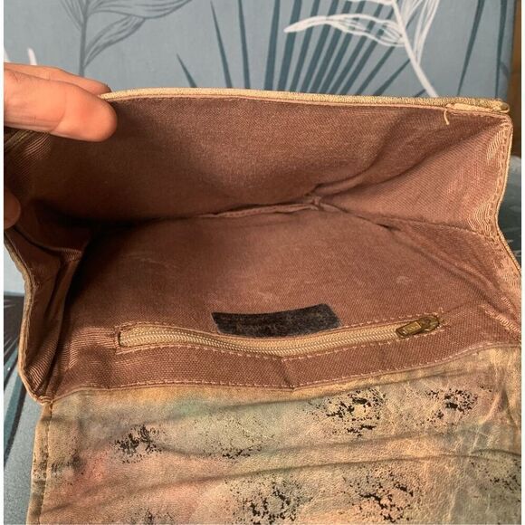 Fancy Nancy Hand Painted Vintage Leather Shoulder Bag Purse MCM 80’s - Picture 6 of 10